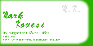 mark kovesi business card