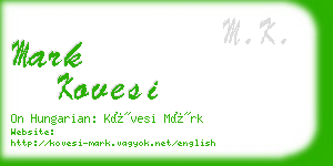 mark kovesi business card